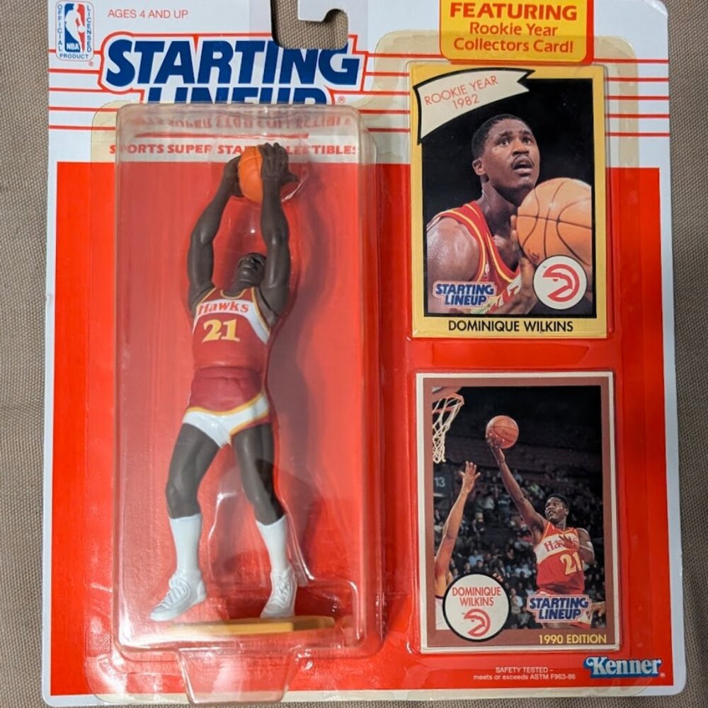 1990 Dominique Wilkins Starting Lineup Figure – Atlanta Hawks – Sealed